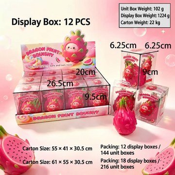 Dragon Fruit Moldable Squishy Stress Toy — product view