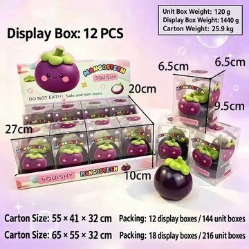 Mangosteen Moldable Squishy Stress Toy — product view
