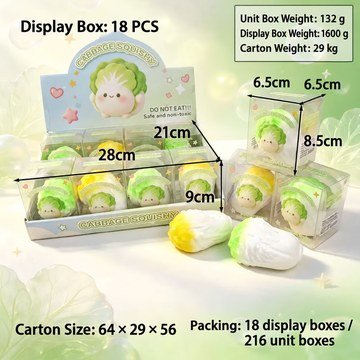 Cabbage Moldable Squishy Stress Toy — product view