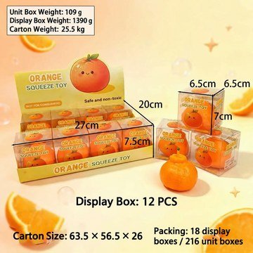 Orange Moldable Squishy Stress Toy — product view