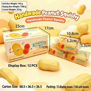 Peanut Moldable Squishy Stress Toy — product view