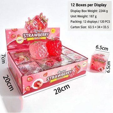 Strawberry Jelly Squishy Stress Toy — product view