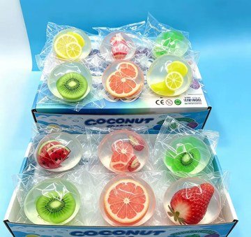 Transparent Fruit Moldable Squishy Stress Ball Toy — product view