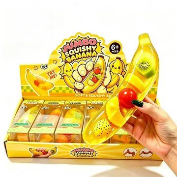 16 cm Banana Jelly Squishy Stress Toy — product view