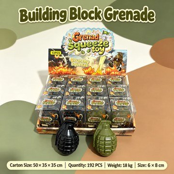 Grenade Shaped Crunchy Squishy Fidget Toy — product view