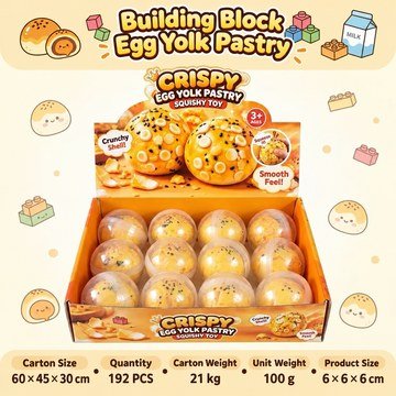 Egg Yolk Pastry Crunchy Squishy Fidget Toy — product view