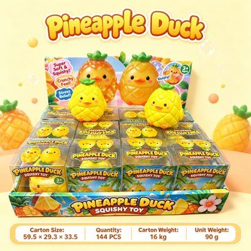 Pineapple Duck Crunchy Squishy Fidget Toy — product view