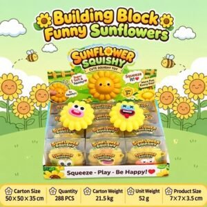 Funny Sunflower Crunchy Squishy Fidget Toy — product view