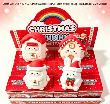 Christmas House Crunchy Squishy Fidget Toy — product view