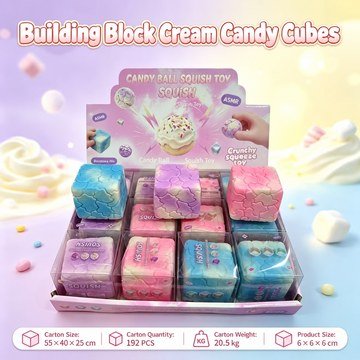 Cream Candy Cube Crunchy Squishy Fidget Toy — product view