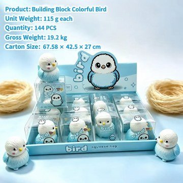 Blue Bird Crunchy Squishy Fidget Toy — product view