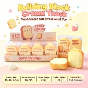 Cream Toast Crunchy Squishy Fidget Toy — product view