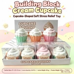 Cream Cupcake Crunchy Squishy Fidget Toy — product view