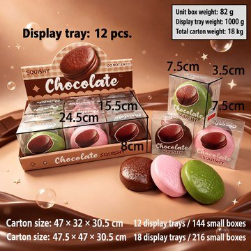 Chocolate Pie Crunchy Squishy Fidget Toy — product view