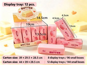 Pink Butter Stick Crunchy Squishy Fidget Toy — product view