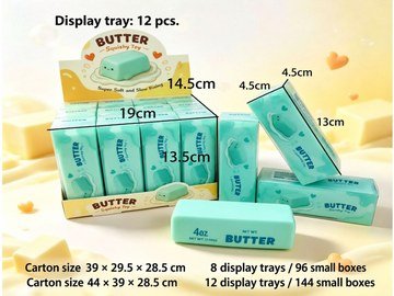 Green Butter Stick Crunchy Squishy Fidget Toy — product view