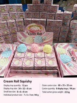 Cream Roll Ice Cream Crunchy Squishy Fidget Toy — product view