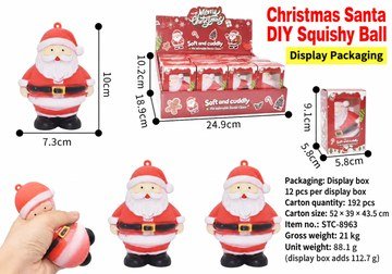Christmas Santa Crunchy Squishy Fidget Toy — product view