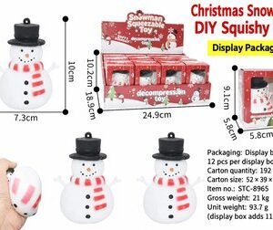 Christmas Snowman Crunchy Squishy Fidget Toy — product view