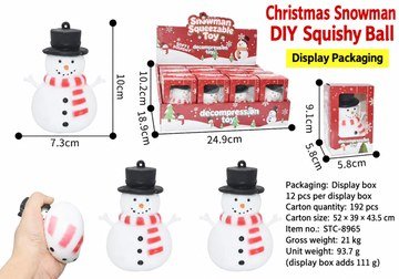Christmas Snowman Crunchy Squishy Fidget Toy — product view