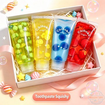 Chiboki Fruit and Star Toothpaste Tube Slow Rebound Squishy Toy — product view