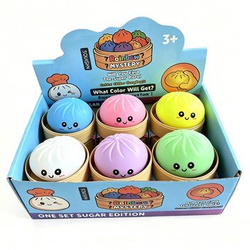 Flour Filled Smiling Steamed Bun Squishy Fidget Toy — product view