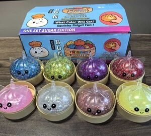 Unicorn Star Glitter Gel Bun Squishy Fidget Toy — product view