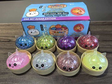 Unicorn Star Glitter Gel Bun Squishy Fidget Toy — product view