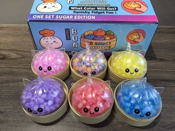 Unicorn Colorful Crystal Bun Squishy Fidget Toy — product view
